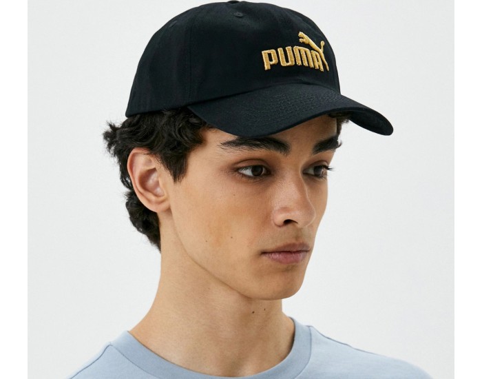 Бейсболка Puma Ess Cap Jr черная с золотом