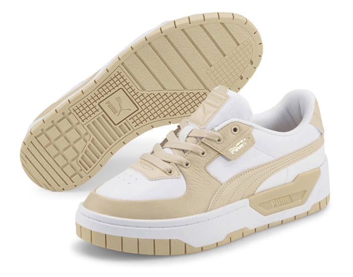 Puma Cali Dream Leather белые с бежевым