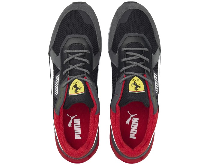 Puma Ferrari Low Racer серые с красным