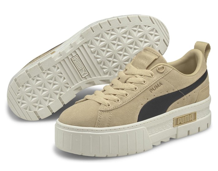 Puma Mayze Low бежевые замшевые