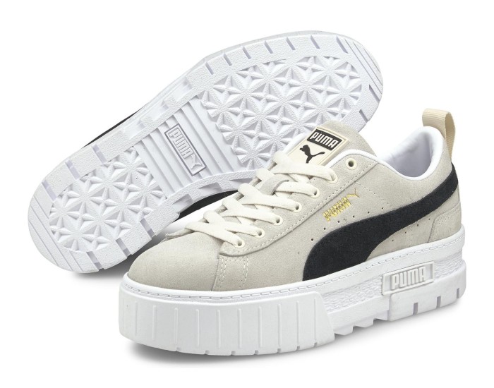 Puma Mayze Low серые замшевые