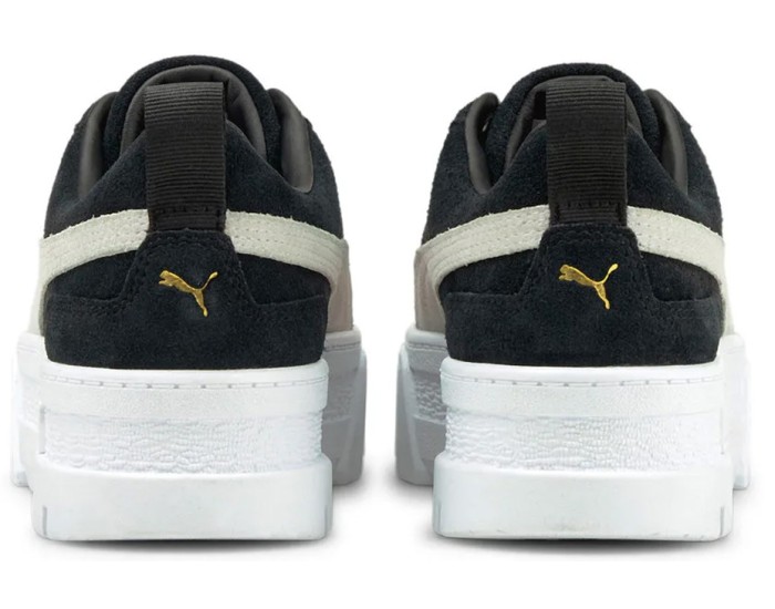 Puma Mayze Low замшевые черные с белым