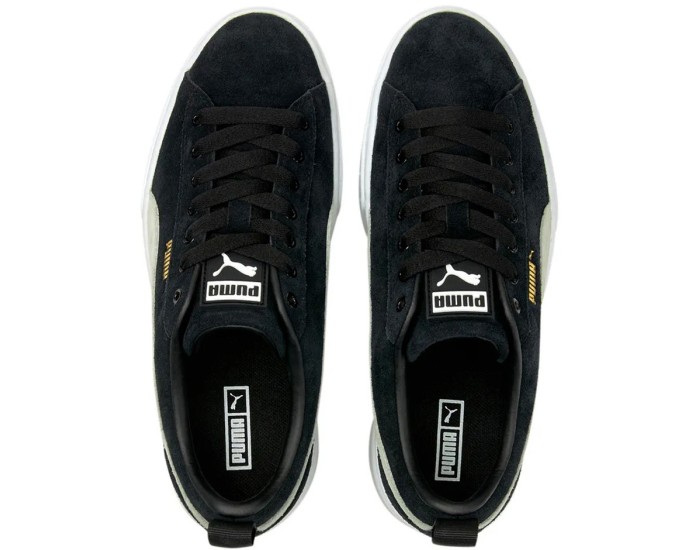 Puma Mayze Low замшевые черные с белым