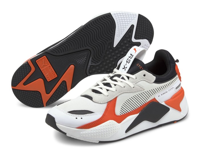 Puma RS-X Mix белые с оранжевым и черным